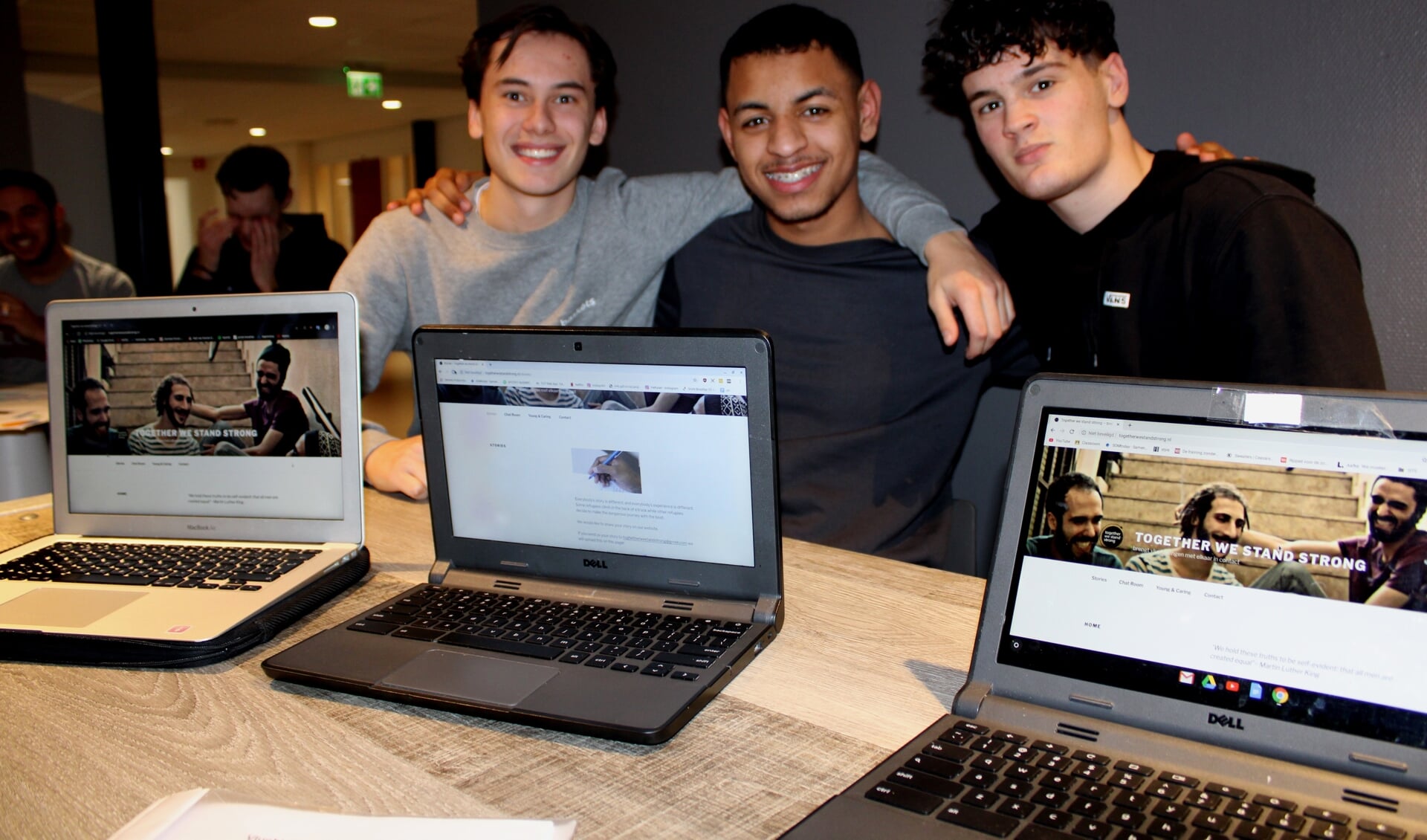 Max, Yassir en Milo maakten een website voor jonge asielzoekers