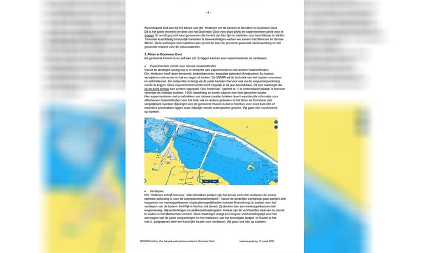 De kaart met de twee proefgebieden die de gemeente voor ogen heeft voor de pilots.