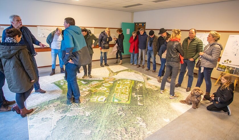 Het vloerkleed met het stedenbouwkundigplan.