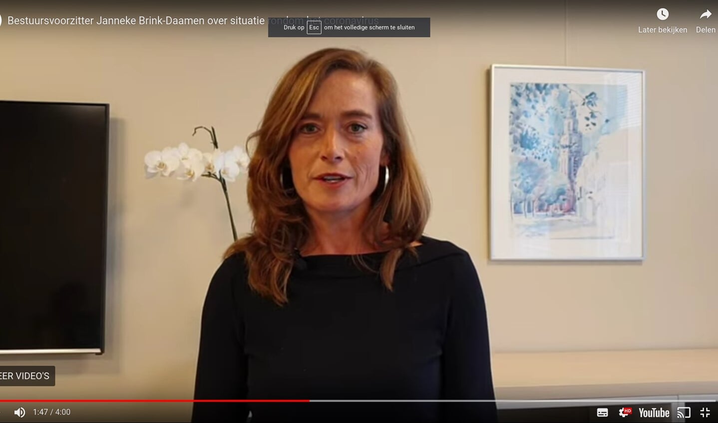 Bestuursvoorzitter Janneke Brink-Daamen.