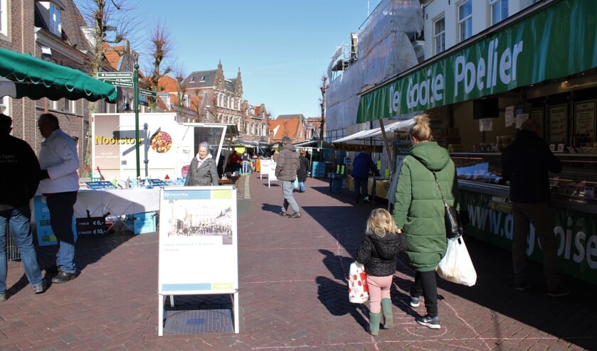 De markt rond 10 uur afgelopen dinsdag.