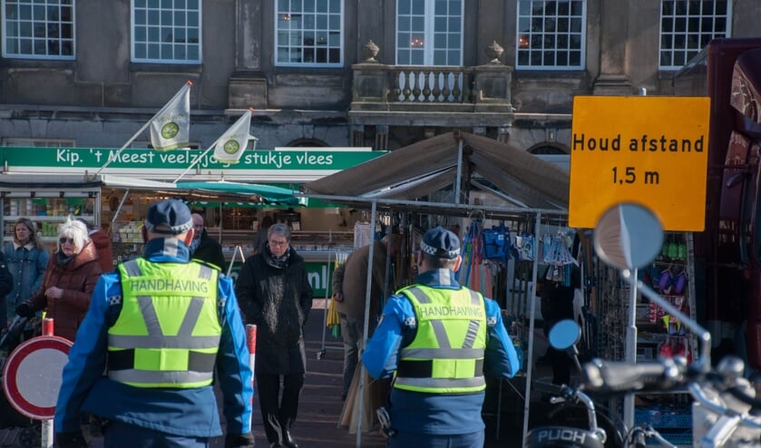 De markt in Weesp, gisterenmorgen.
