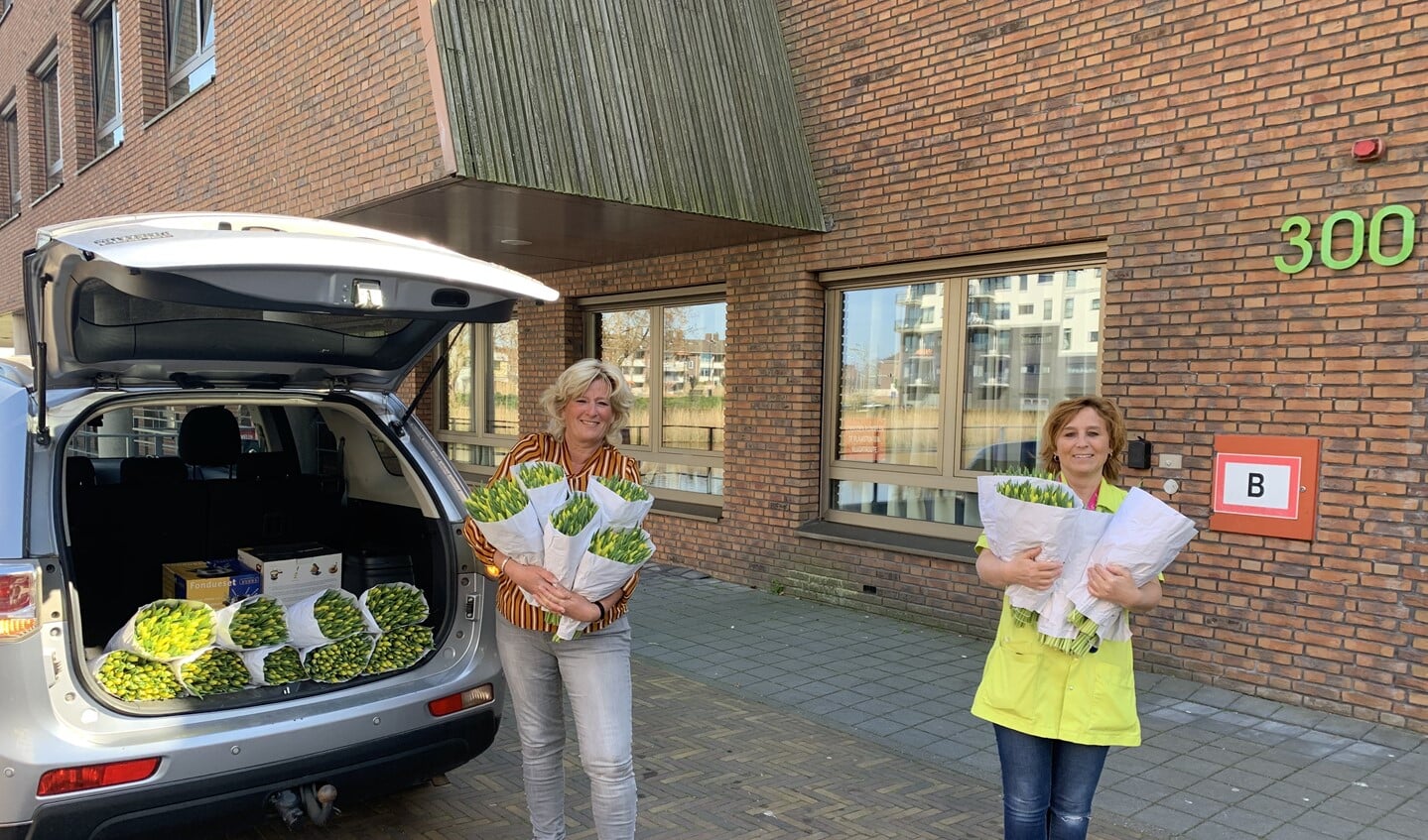 Het Wapen van Diemen brengt tulpen.
