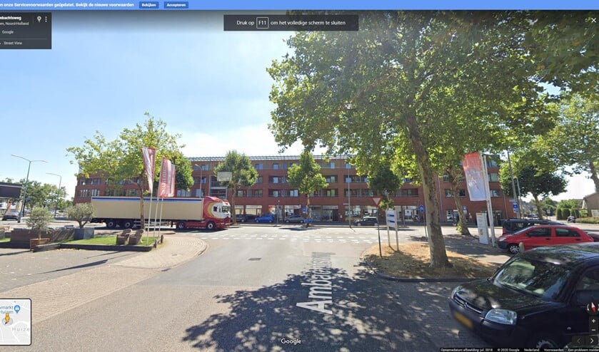 De kruising waar de fietsster is aangereden.