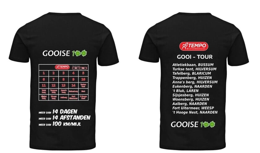 De deelnemers zijn te herkennen aan een speciaal T-shirt.