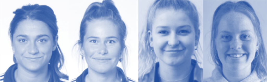 V.l.n.r: Djoeke Vogel, Cecile Knuvers, Liselot Timmermans, Vanessa Blockmans