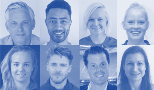 V.l.n.r. boven: Serge Spoelstra, Darren Cheesman, Katerina Lacina, Esmee Broekhuizen, Onder: Marit Pronker, Joachim Hulscher, Frank Balvers en Julia Müller.