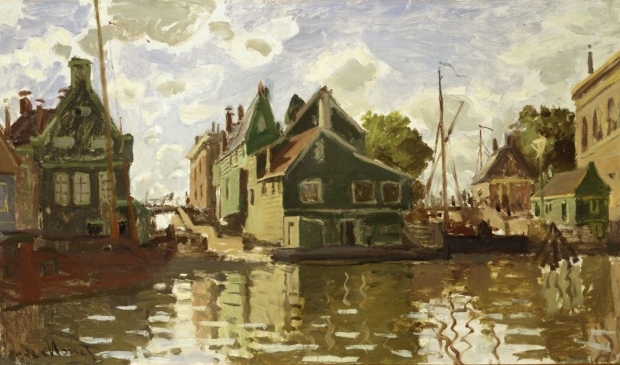 De Dam en de sluizen aan de Achterzaan van Claude Monet. Bruikleen Van Vlissingen Art Foundation