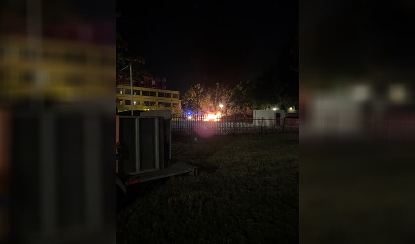 <p>De autobrand was vlakbij Scholengemeenschap Huizermaat.</p>
