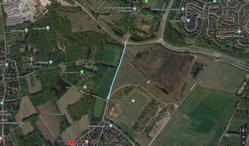 <p>De straatroof vond plaats op het fietspad tussen Blaricum en Huizen.</p>