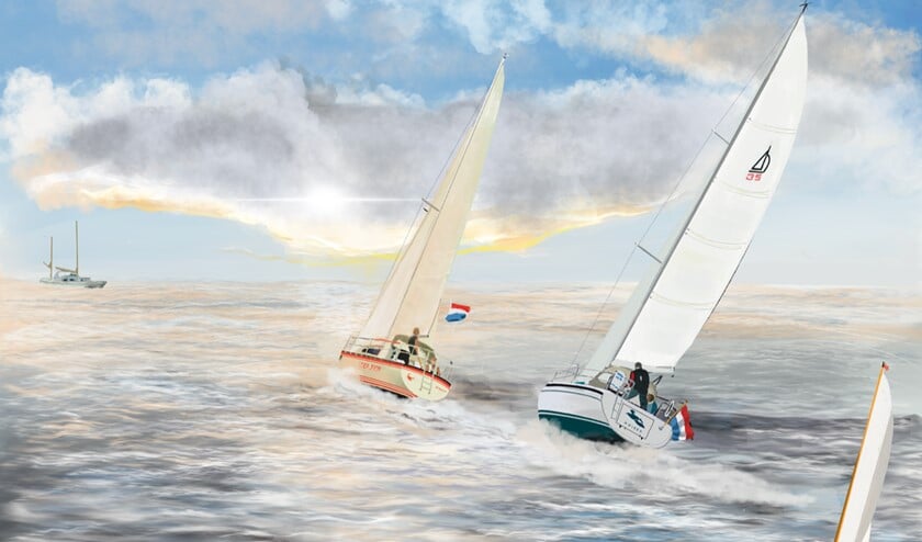 Dit schilderij is gemaakt met de iPad en afgedrukt op acrylglas.