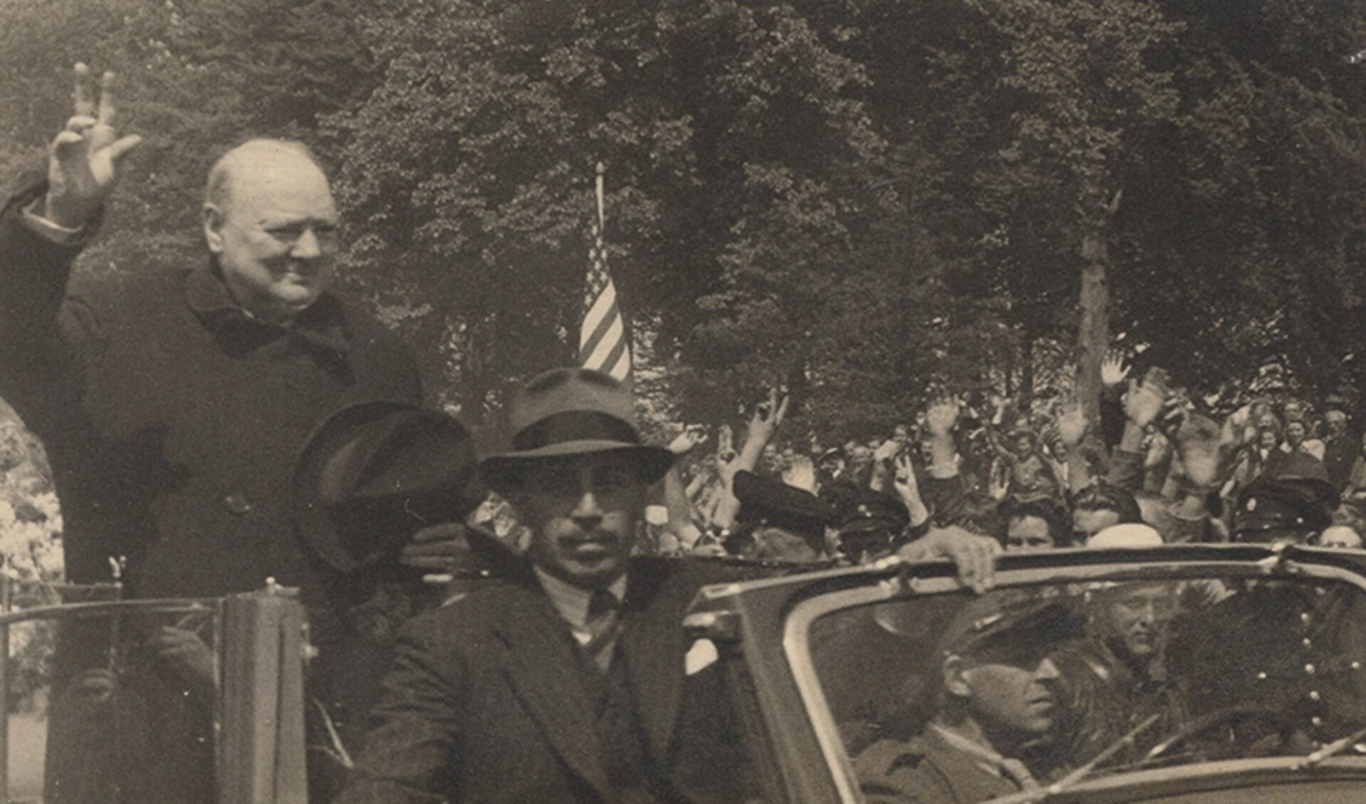 Churchill bij Jan Tabak in mei 1946.
