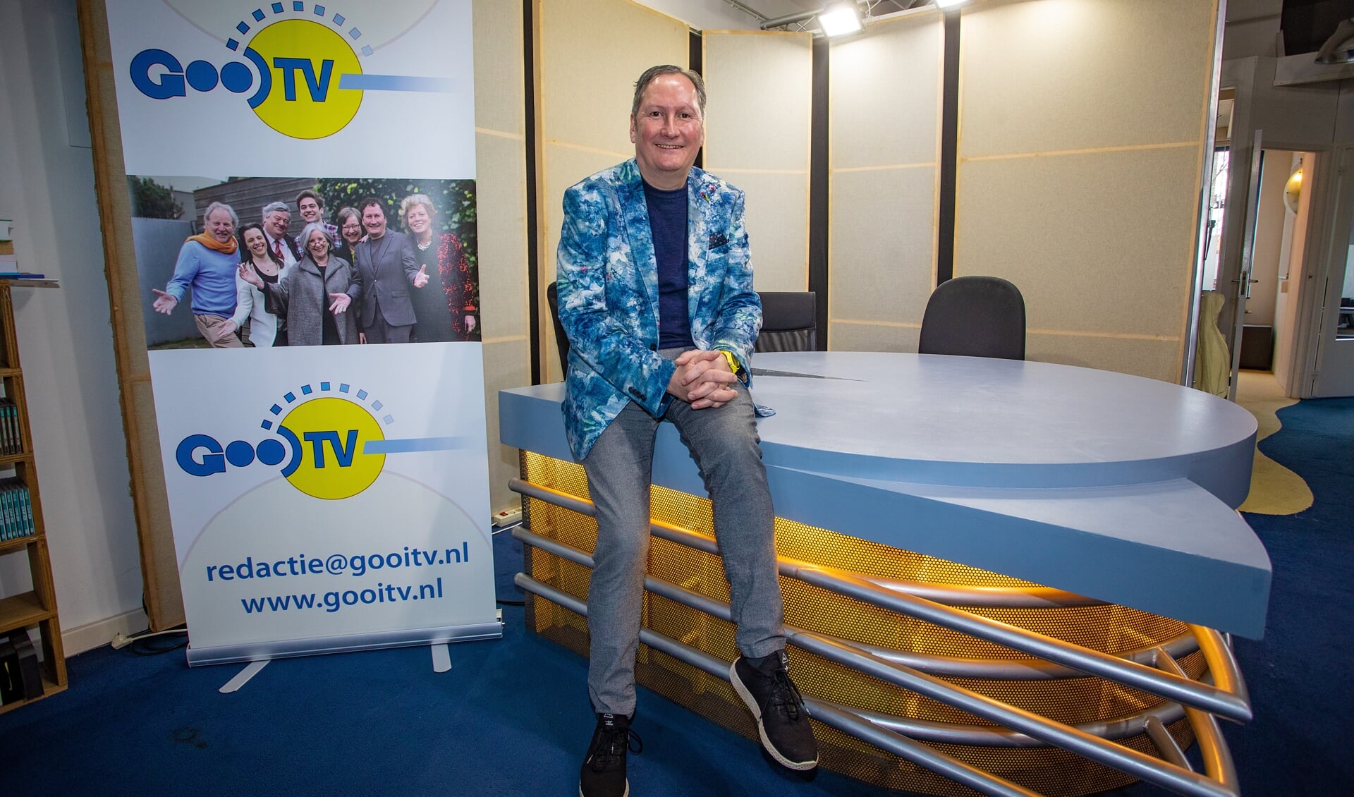 Hoofdredacteur Ruud Bochardt van lokale omroep GooiTV.