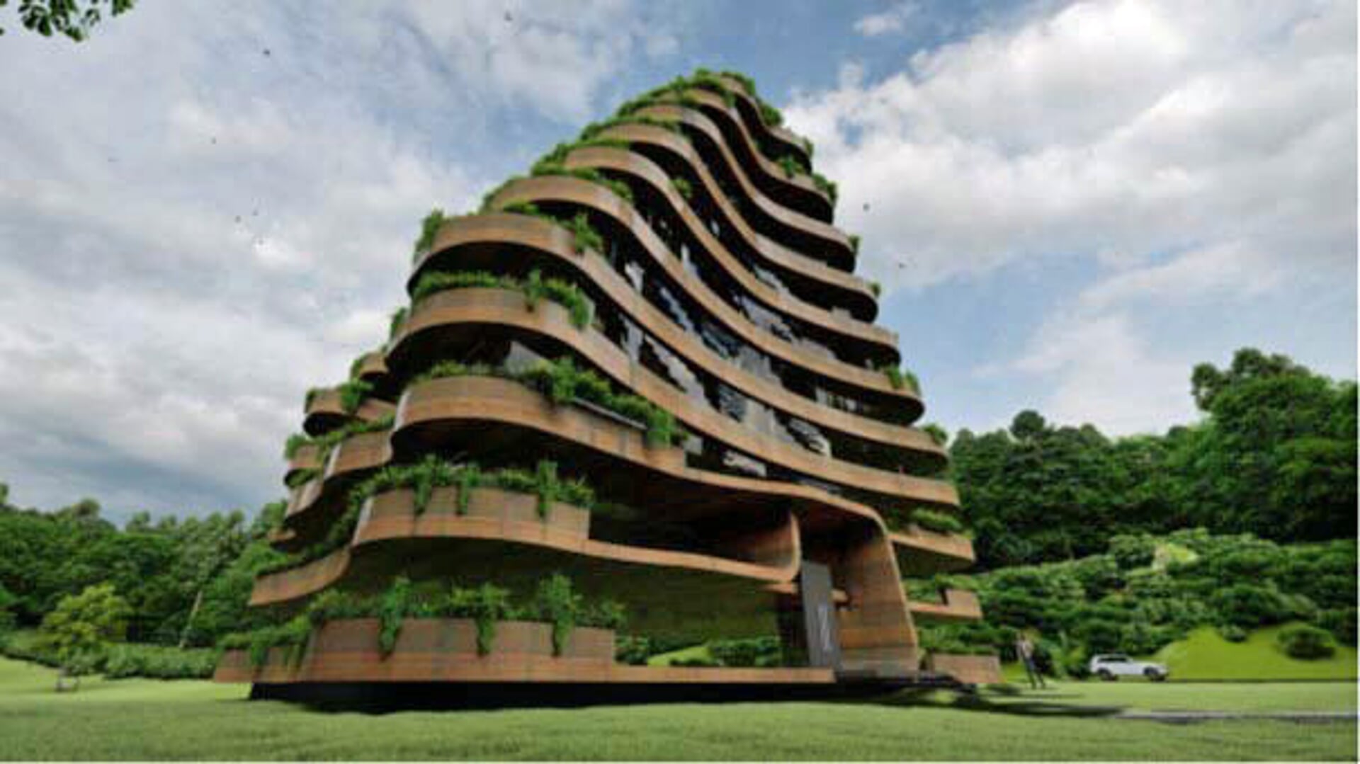 Het bewuste appartementengebouw. 