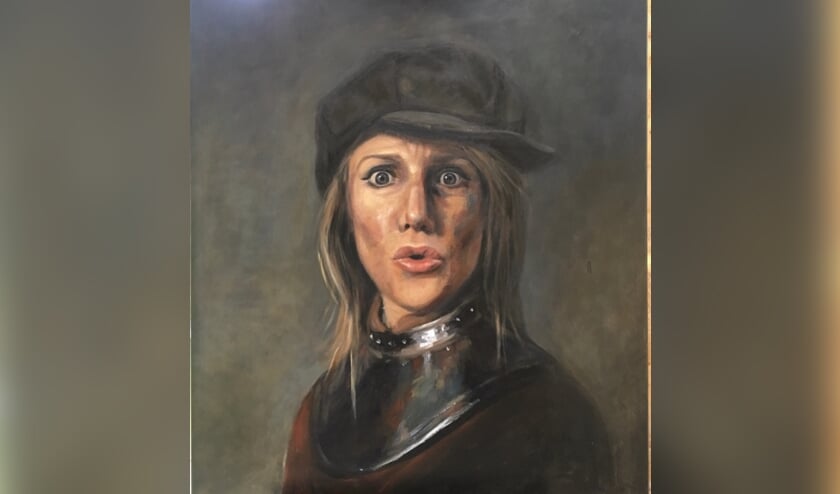 <p>Haar zelfportret in de grote Rembrandtwedstrijd.</p>
