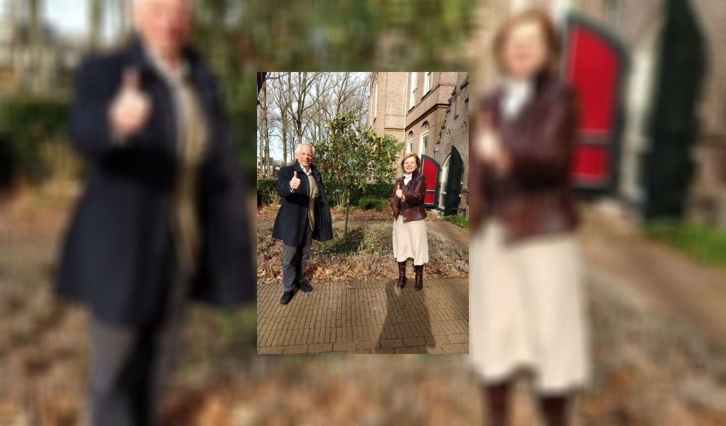 Bestuursvoorzitter John Gardner van Volksuniversiteit Naarden-Bussum en Hanneke Nolten van VU Het Gooi