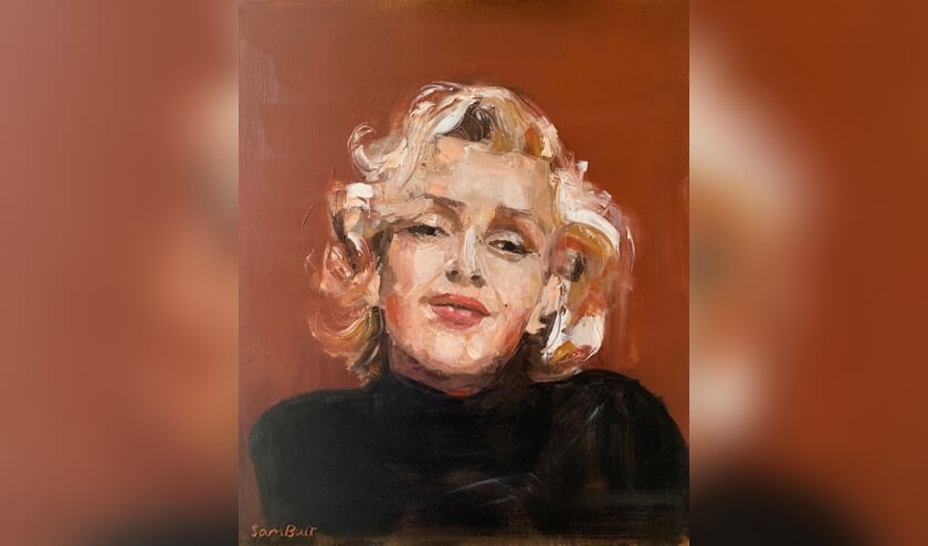 <p>&#39;Zwoele Marilyn&#39;, olieverf op doek
50 (b) x 60 (h) cm.</p> 