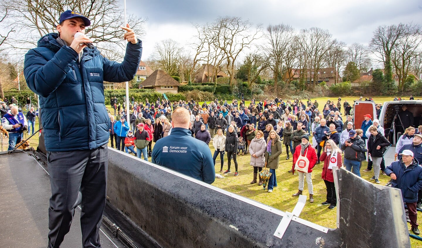 Thierry Baudet voerde in maart dit jaar nog campagne in Bussum vanwege de Tweede Kamerverkiezing.