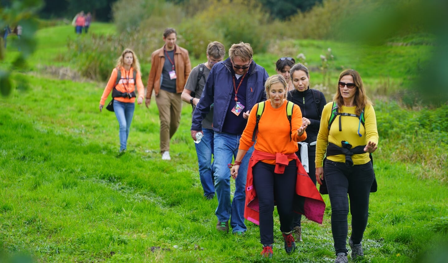Tijdens een eerdere Waterlinie-wandeling.