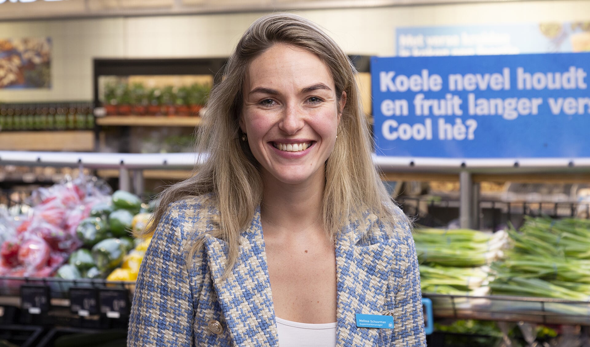 Supermarktmanager Melissa Schuurman: “Albert Heijn XL Maxis Muiden krijgt het nieuwste winkelconcept.”  