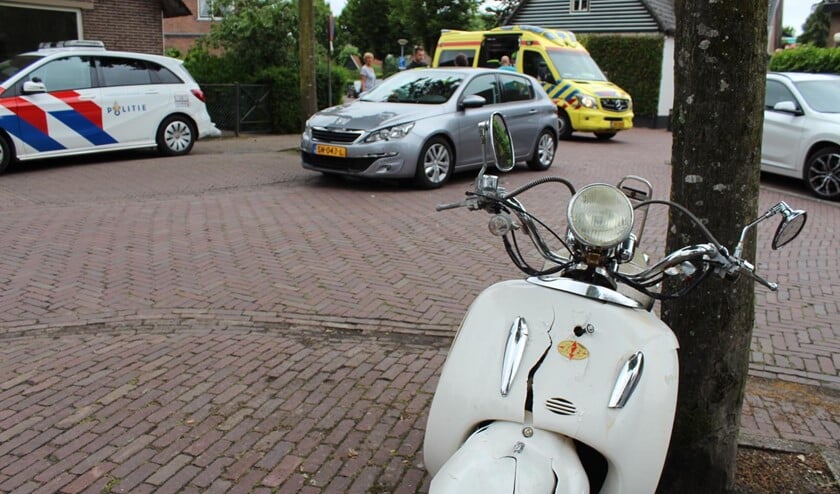 <p>De schade aan de scooter.</p>