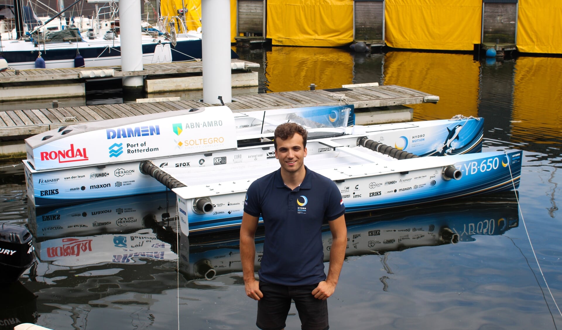 Julian Sanders uit Muiderberg is Chief Electronics bij het TU Delft Solar Boat Team.
