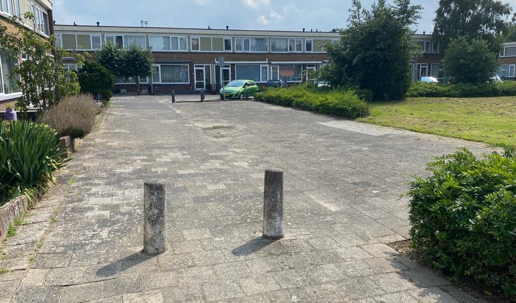 De gemeente geeft zelf in Weesp op verschillende plekken niet het goede voorbeeld, want veel pleintjes zijn versteend, zoals hier aan de Kikkenstraat. 