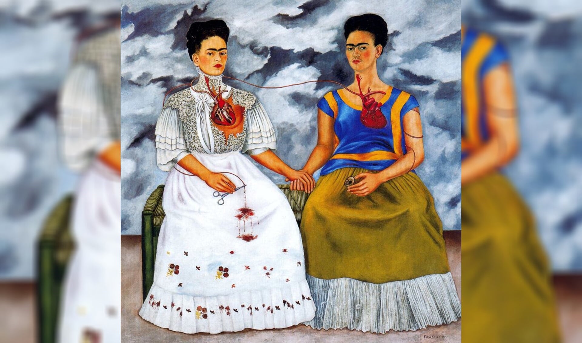 Een van de zelfportretten van Frida Kahlo.