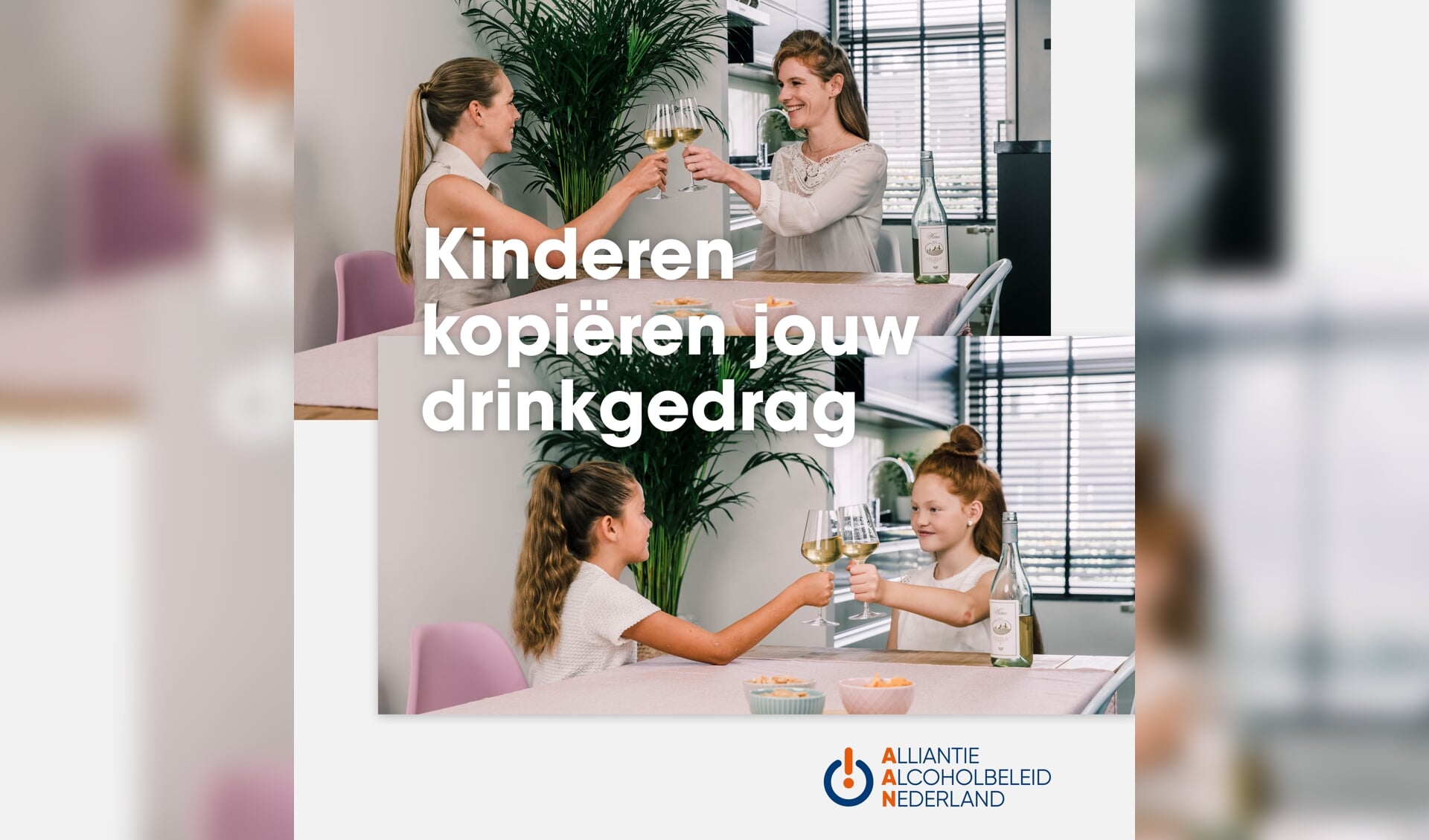 Ouders hebben invloed op het drinkgedrag van hun kinderen.