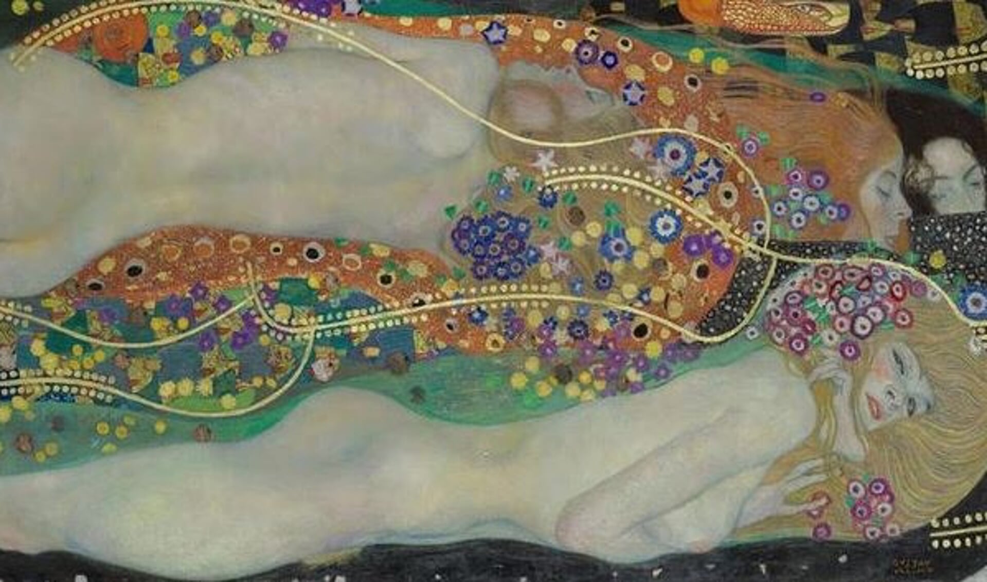 'Wasserslangen II' door Gustav Klimt (1907), privé-bezit.