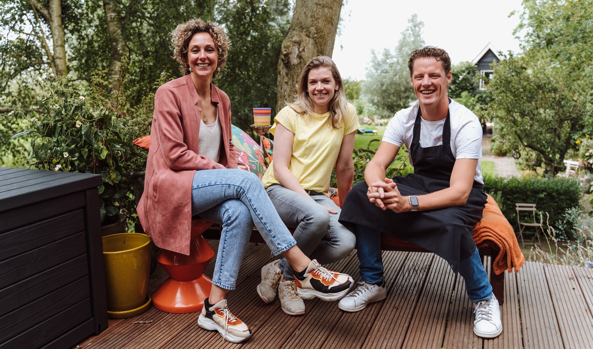 Het team van Eva's Cookery: Maudy, Eva en Lennart.