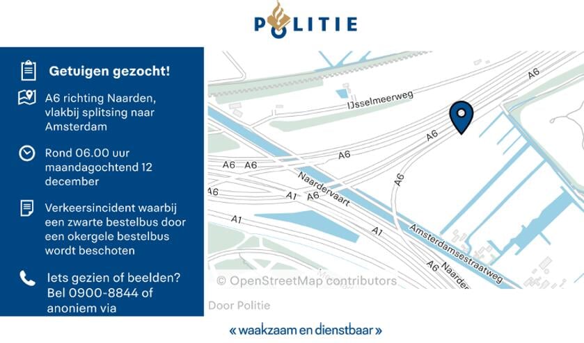 Politie Zoekt Getuigen Van Schietincident Op A6 - Oozo.nl