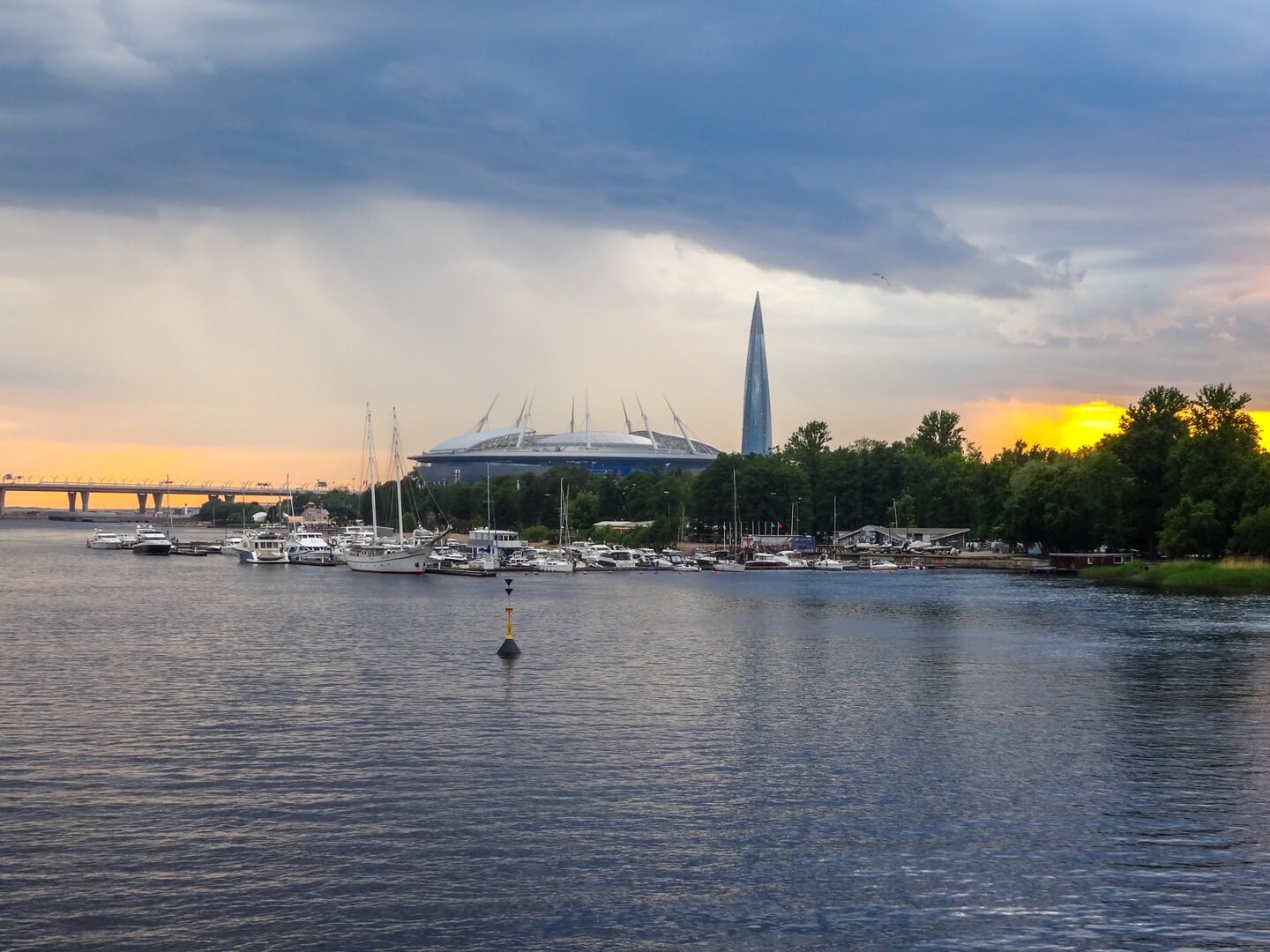 De Gazprom-toren in Sint Petersburg.