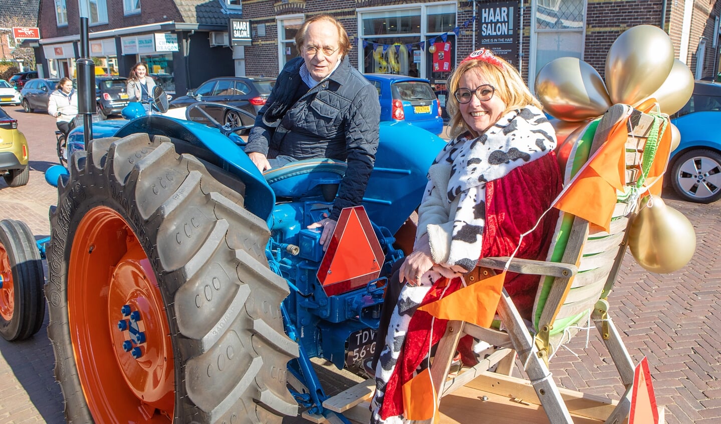 José op de tractor