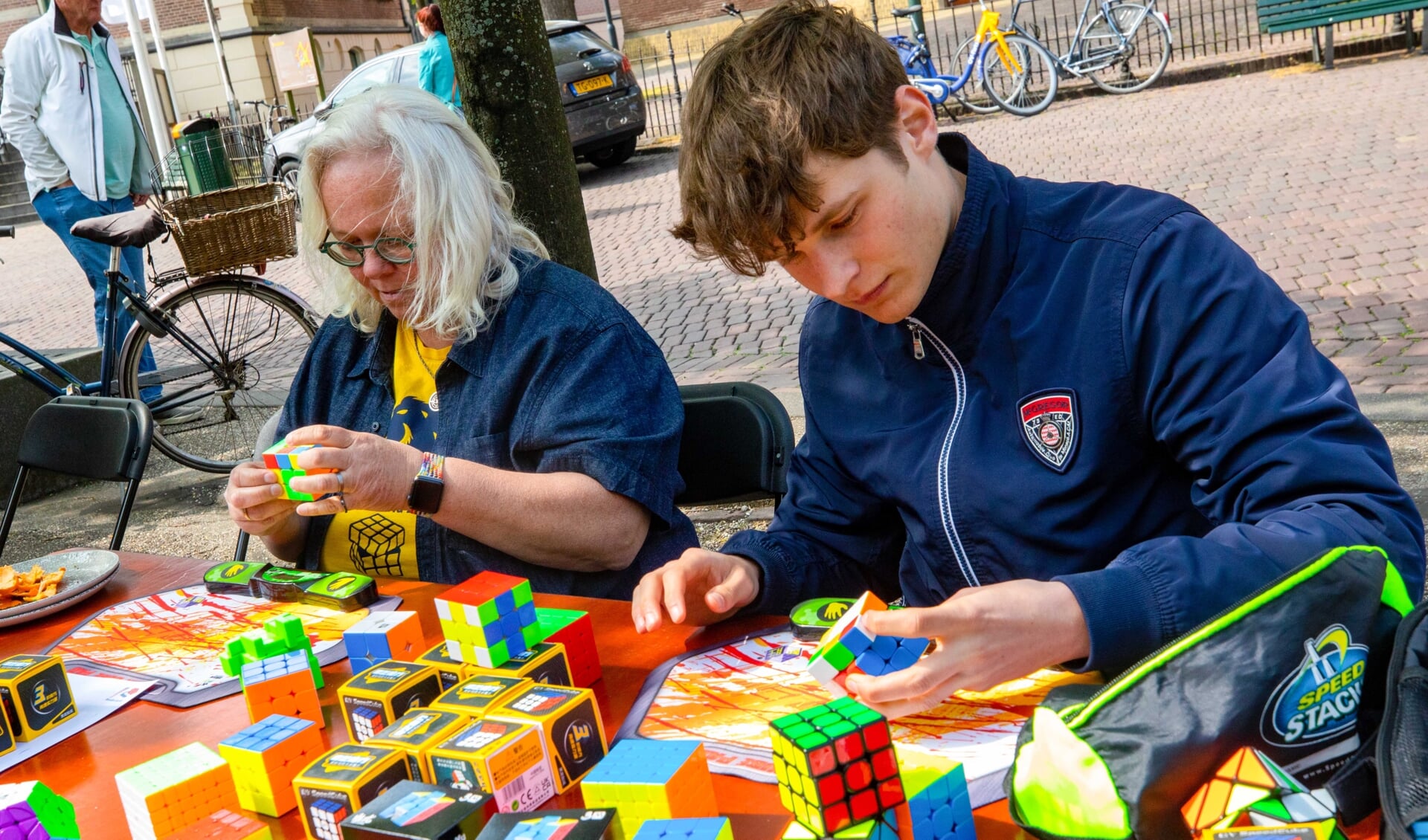 Er was ook Speedcube: het zo snel mogelijk oplossen van Rubik’s Kubus.