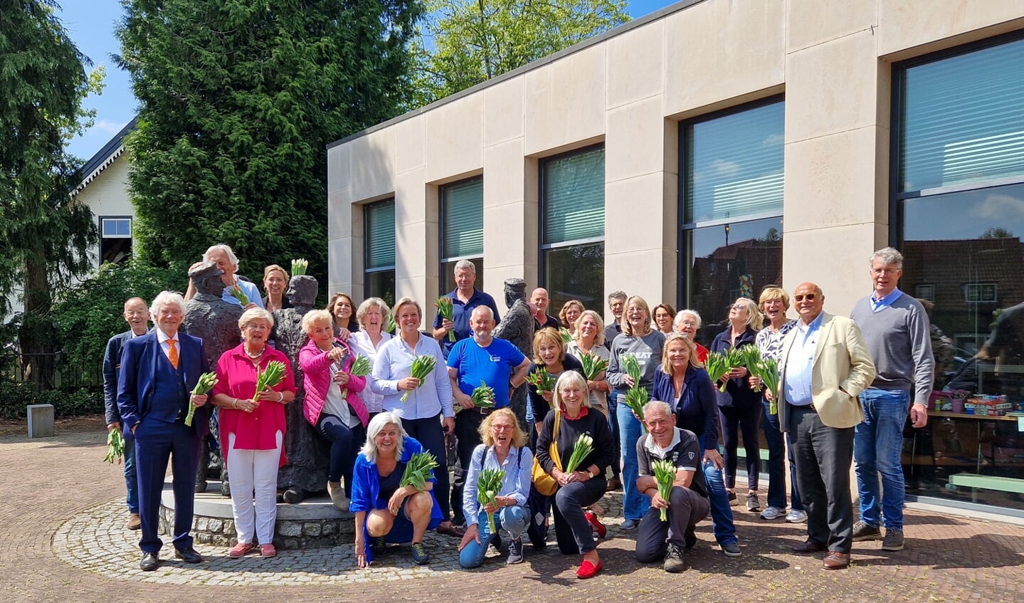 De vrijwilligers die het oude Rabobank gebouw heringericht hebben voor vluchtelingen uit Oekraïne