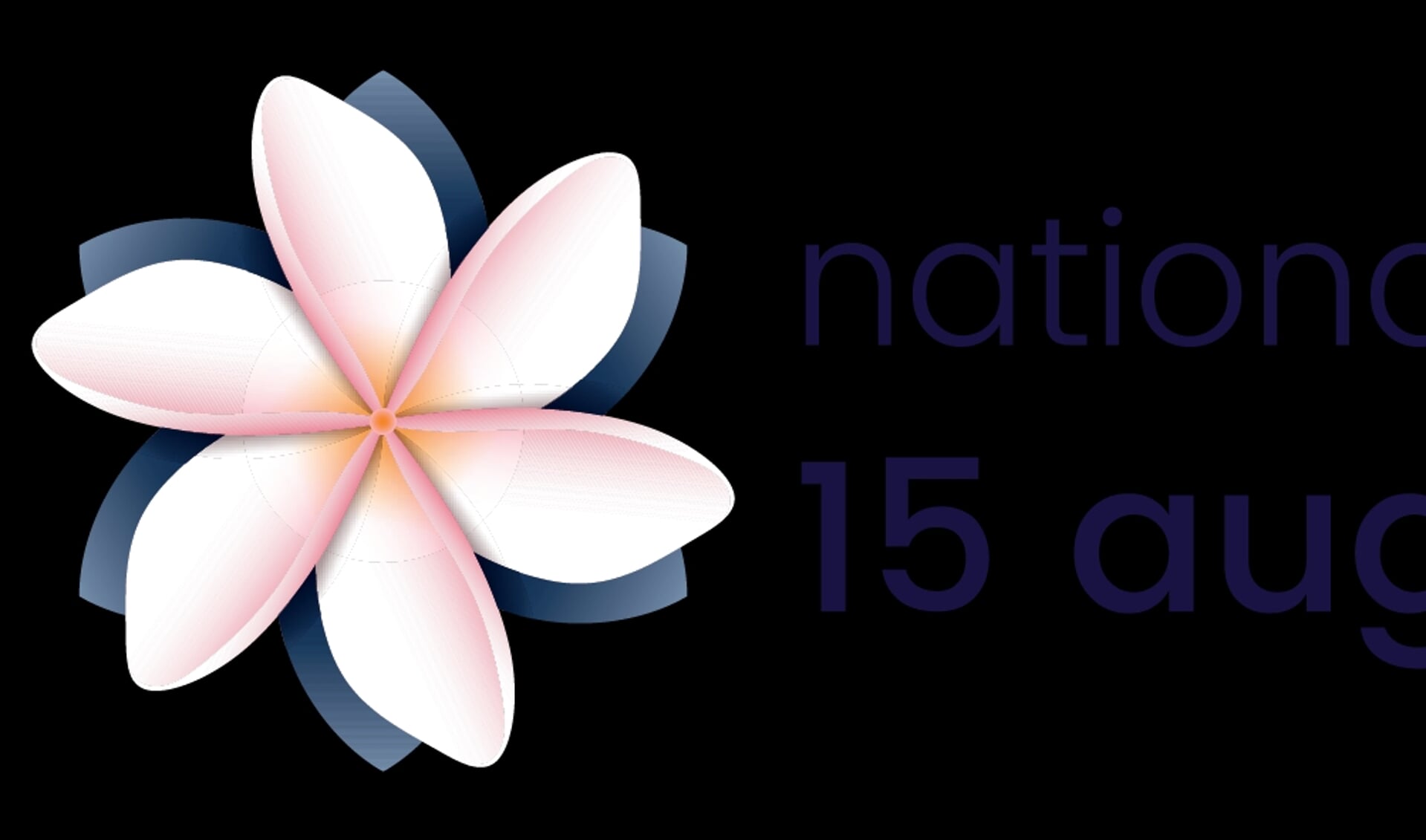 Het logo van de Nationale Herdenking 15 augustus 1945 met de Melati-bloem