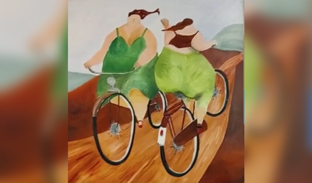Dames op de fiets door Lida Krop Vrijbloed