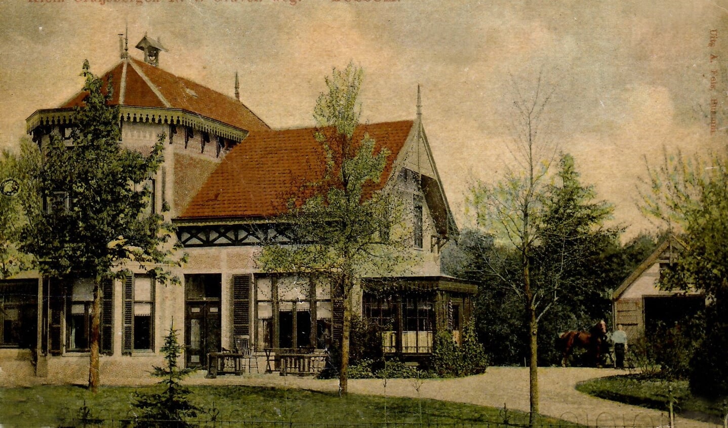 Villa Nieuw Cruysbergen op de hoek van de Nieuwe ’s-Gravelandseweg en de huidige Franse Kampweg in 1905.