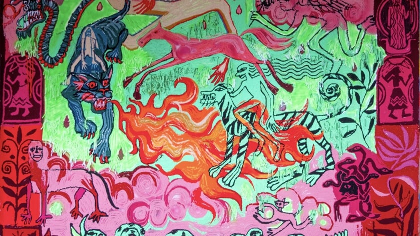 'The Pink Horse' door Julia Kiryanova, genomineerd voor de 'Royal Prize of Modern Painting 2023'.