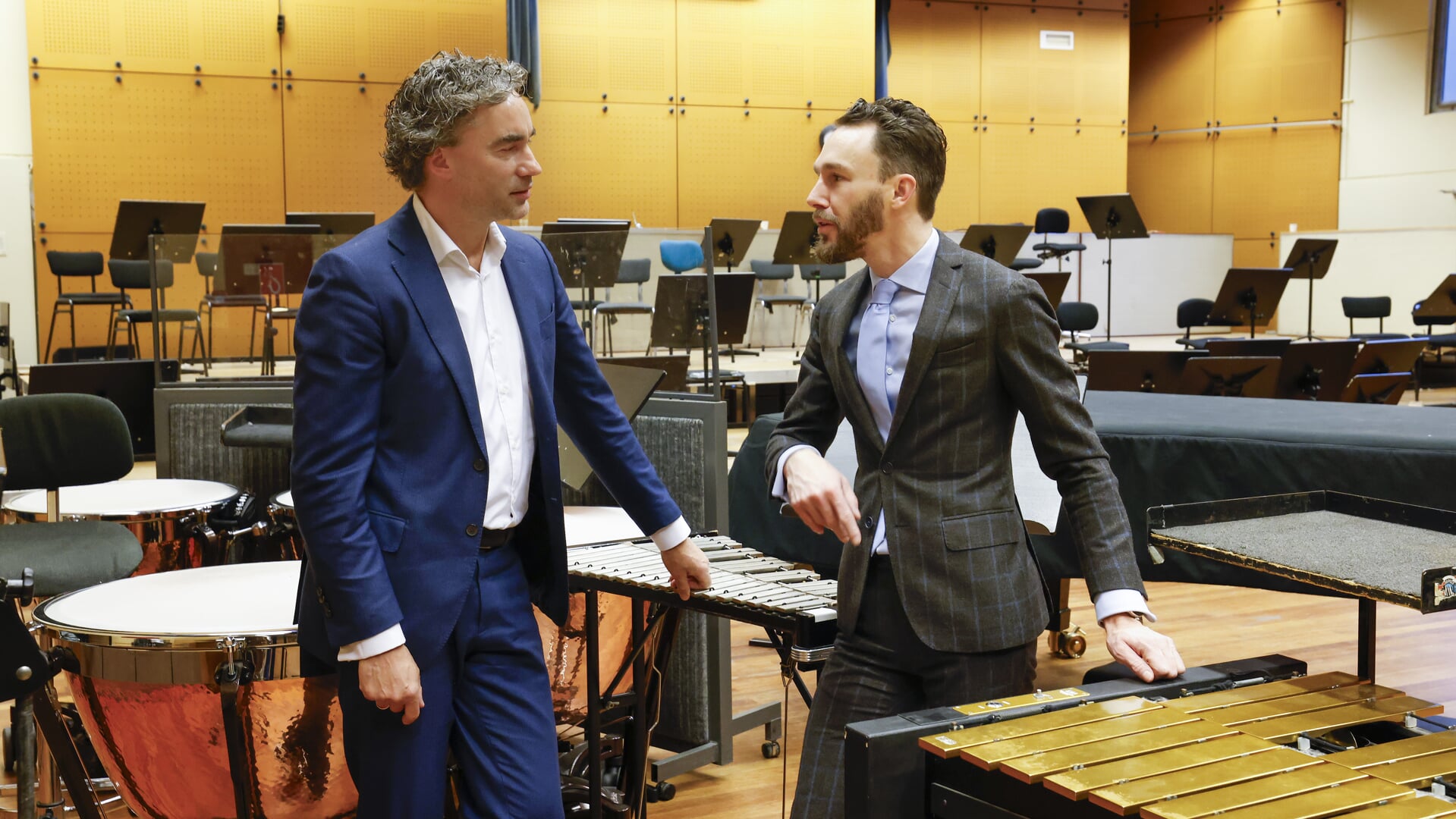 Arno Scheepers en Jan Geert Vierkant (directeur Metropole Orkest).