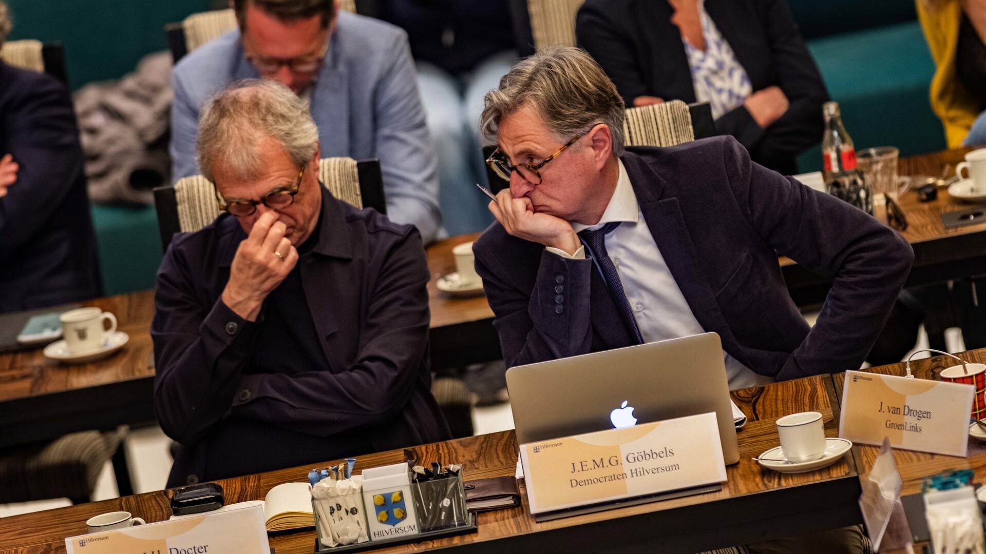 Edwin Göbbels en Rob Docter van Democraten Hilversum mogen verder praten met de huidige coalitiepartijen. 