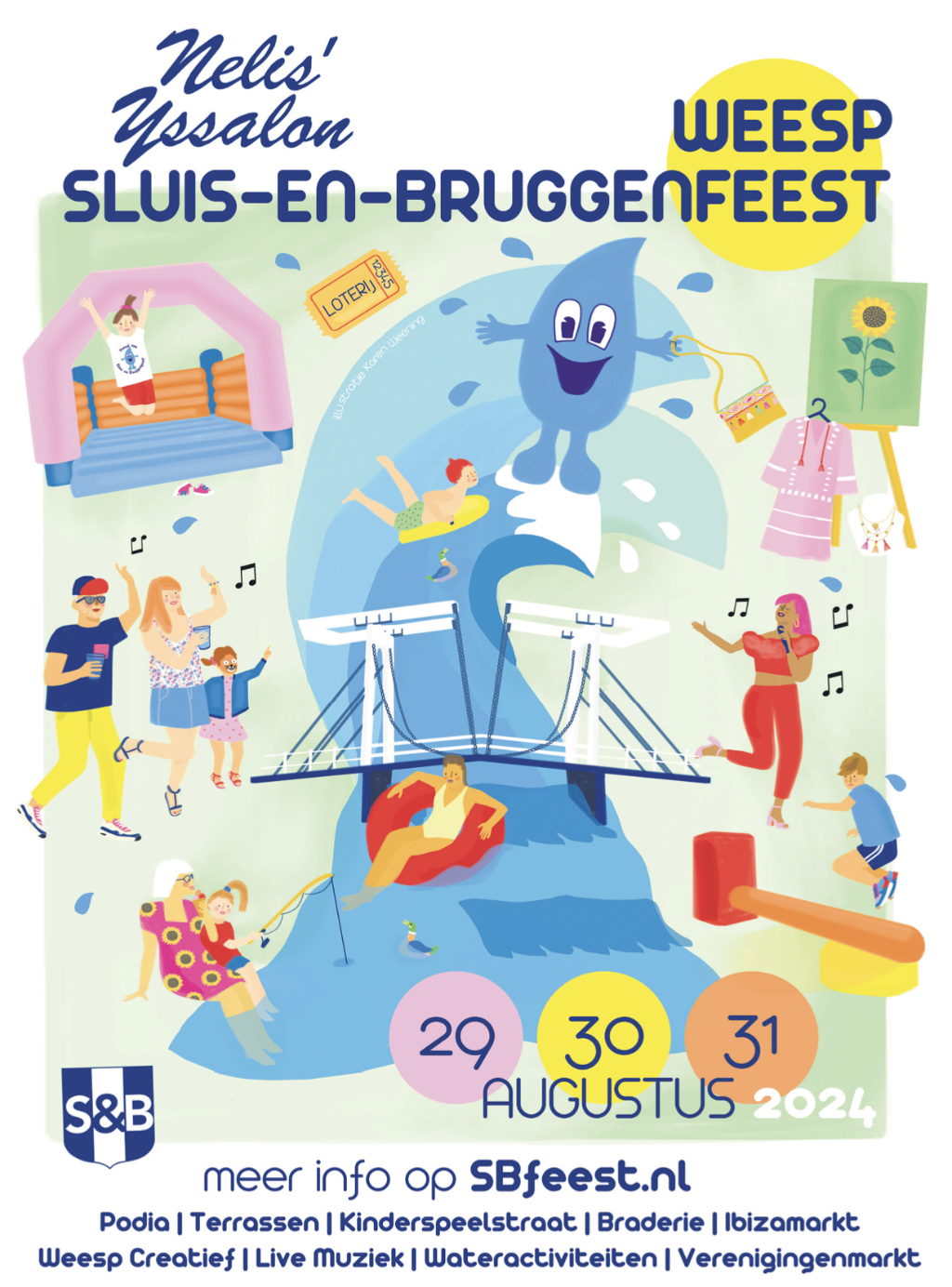 Programma Nelis' IJssalon Sluis-en-bruggenfeest