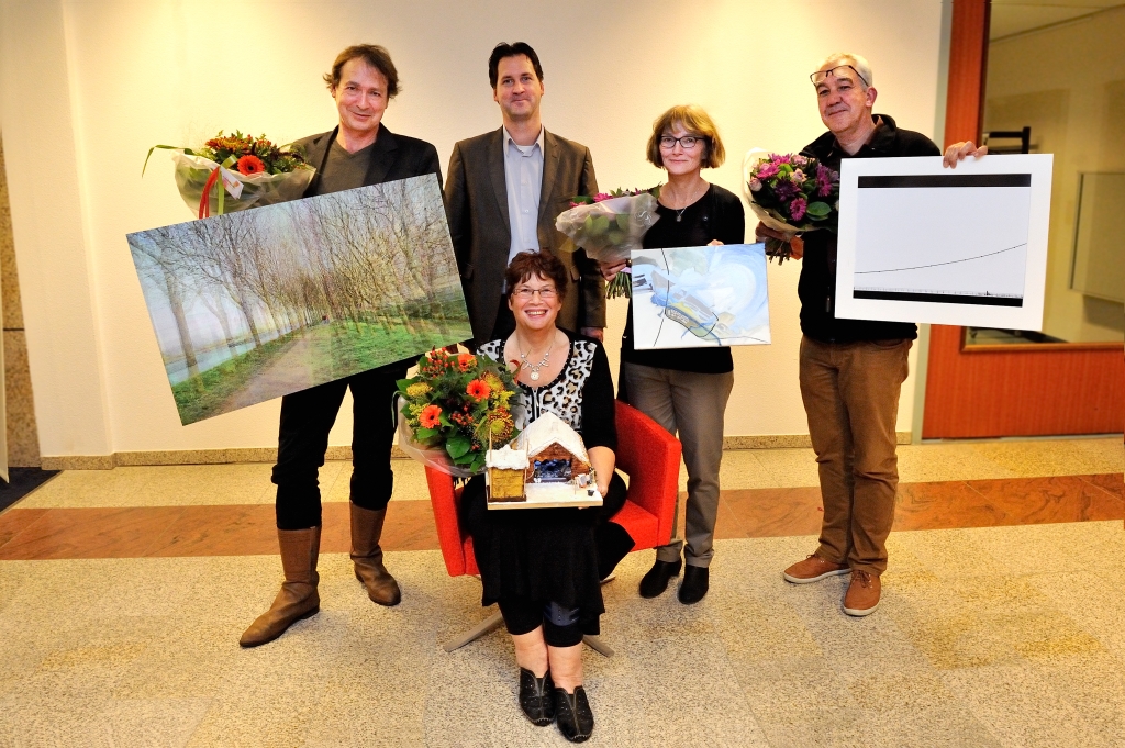 De winnaars van Kunstprijs Diemen in 2014.