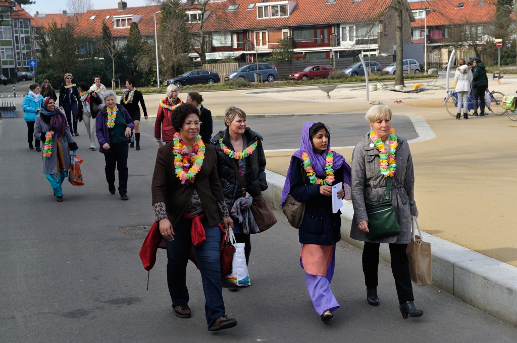 Deelneemsters aan de Malala-loop.