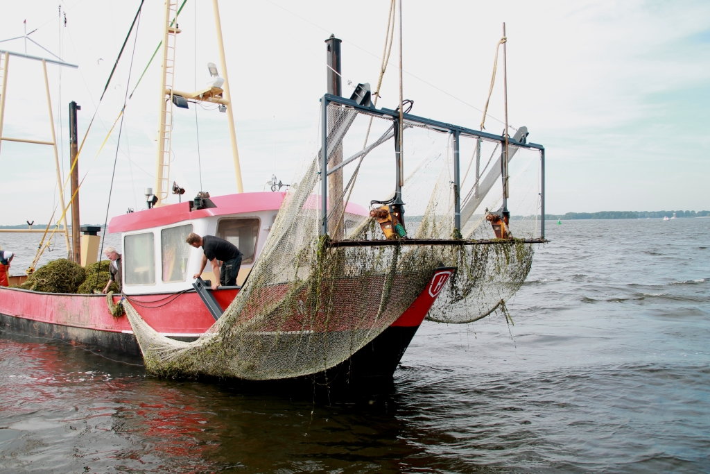 De maaiconstructie is speciaal ontworpen voor de vissersboot.