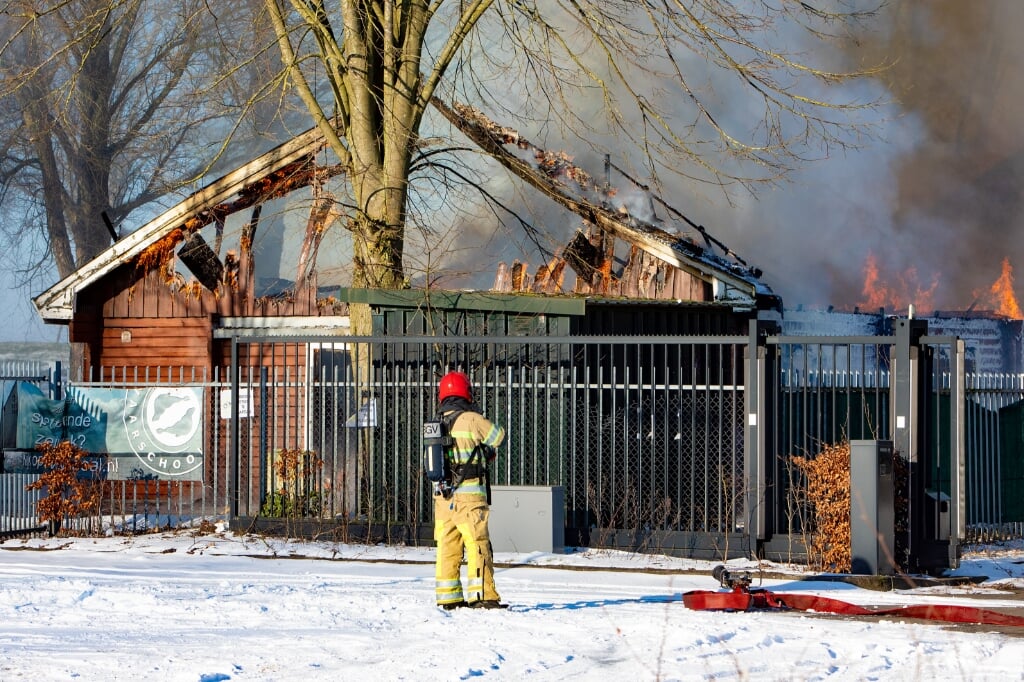 Het Wiggershuis ging 11 februari in vlammen op. De resten zijn inmiddels opgeruimd.