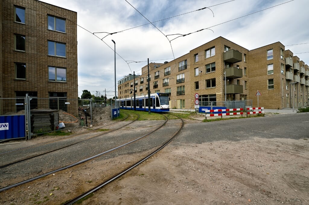 De woningen bij de tramlus van lijn 19.