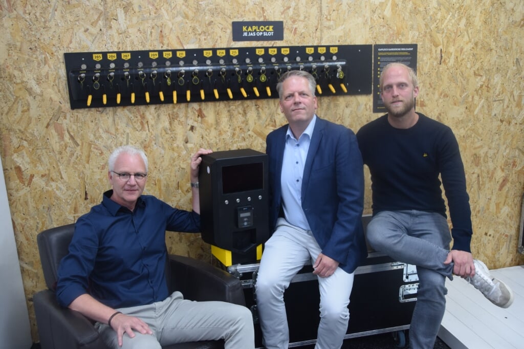 Etienne Lieverst, Bryan Schouwenaar en Maran Rauws (vlnr) geloven in het succes van de Kaplock.