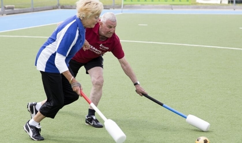 <p>Walking Hockey, een veilige en laagdrempelige manier van bewegen. (Foto: KNHB/Willem Vernes)</p>